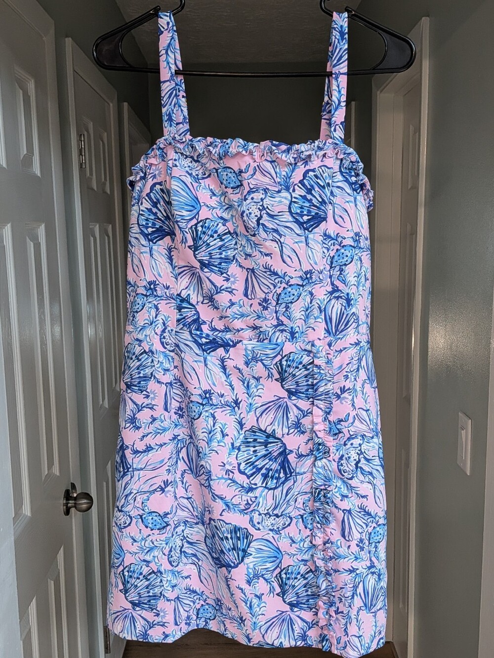 Lilly Pulitzer Pink Zenon Ruffle Romper Dress Magnolia Lilac A Little Medium M 8